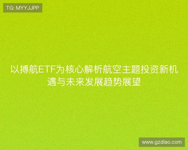 以搏航ETF为核心解析航空主题投资新机遇与未来发展趋势展望